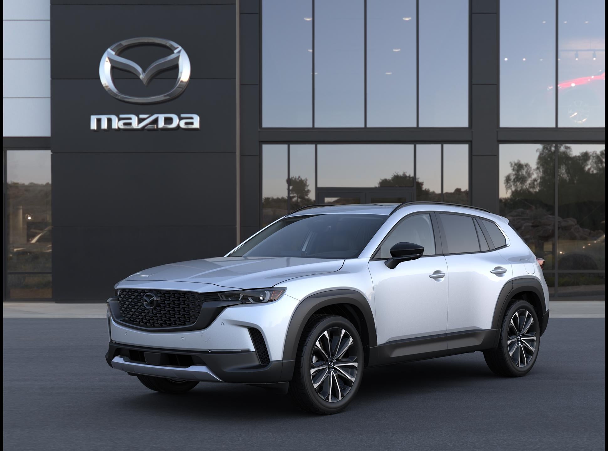 2026 Mazda Mazda CX-50 2.5 Turbo Premium Plus AWD in Wind Chill Pearl — front three-quarter view