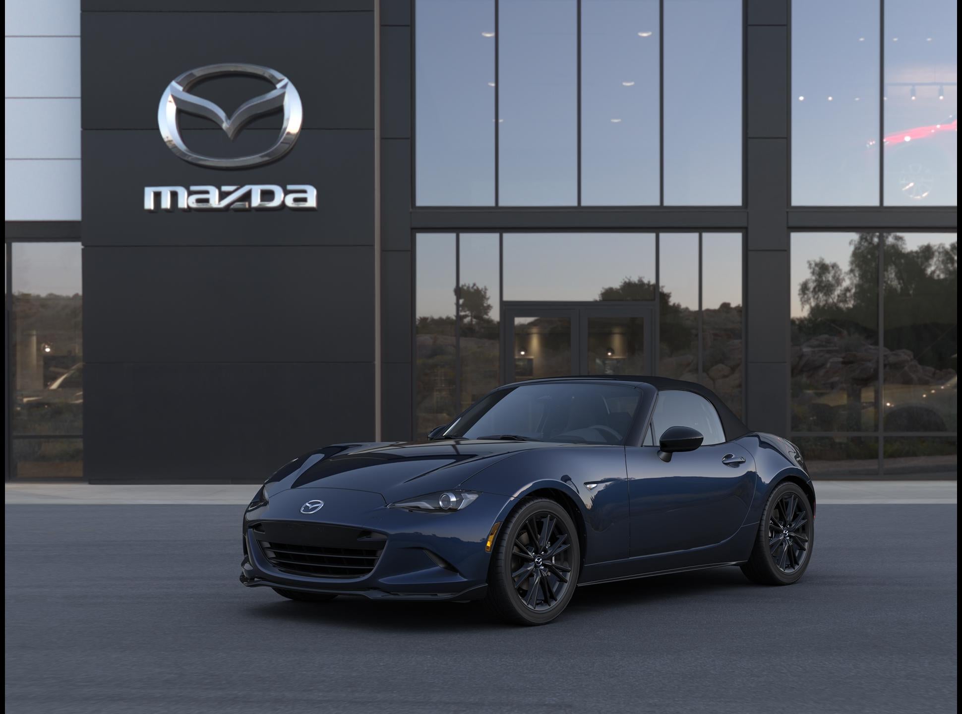 2026 Mazda Mazda MX-5 Miata Club in Deep Crystal Blue Mica — front three-quarter view