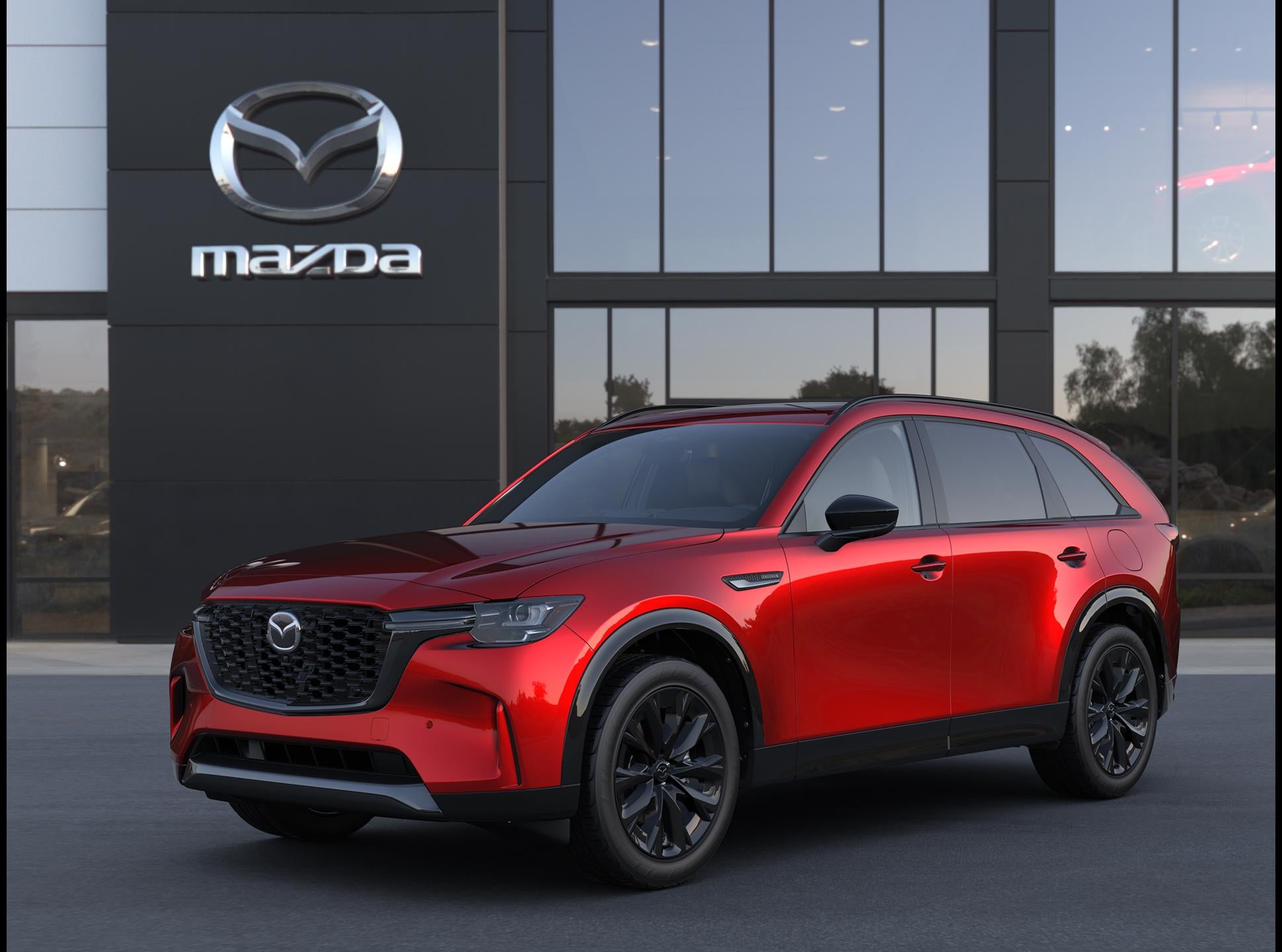 2026 Mazda Mazda CX-90 3.3 Turbo S Premium Sport AWD in Soul Red Crystal Metallic — front three-quarter view