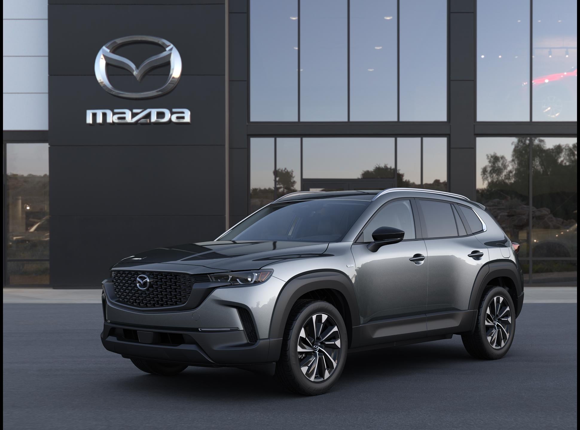 2026 Mazda Mazda CX-50 Hybrid Premium Plus AWD in Machine Gray Metallic — front three-quarter view