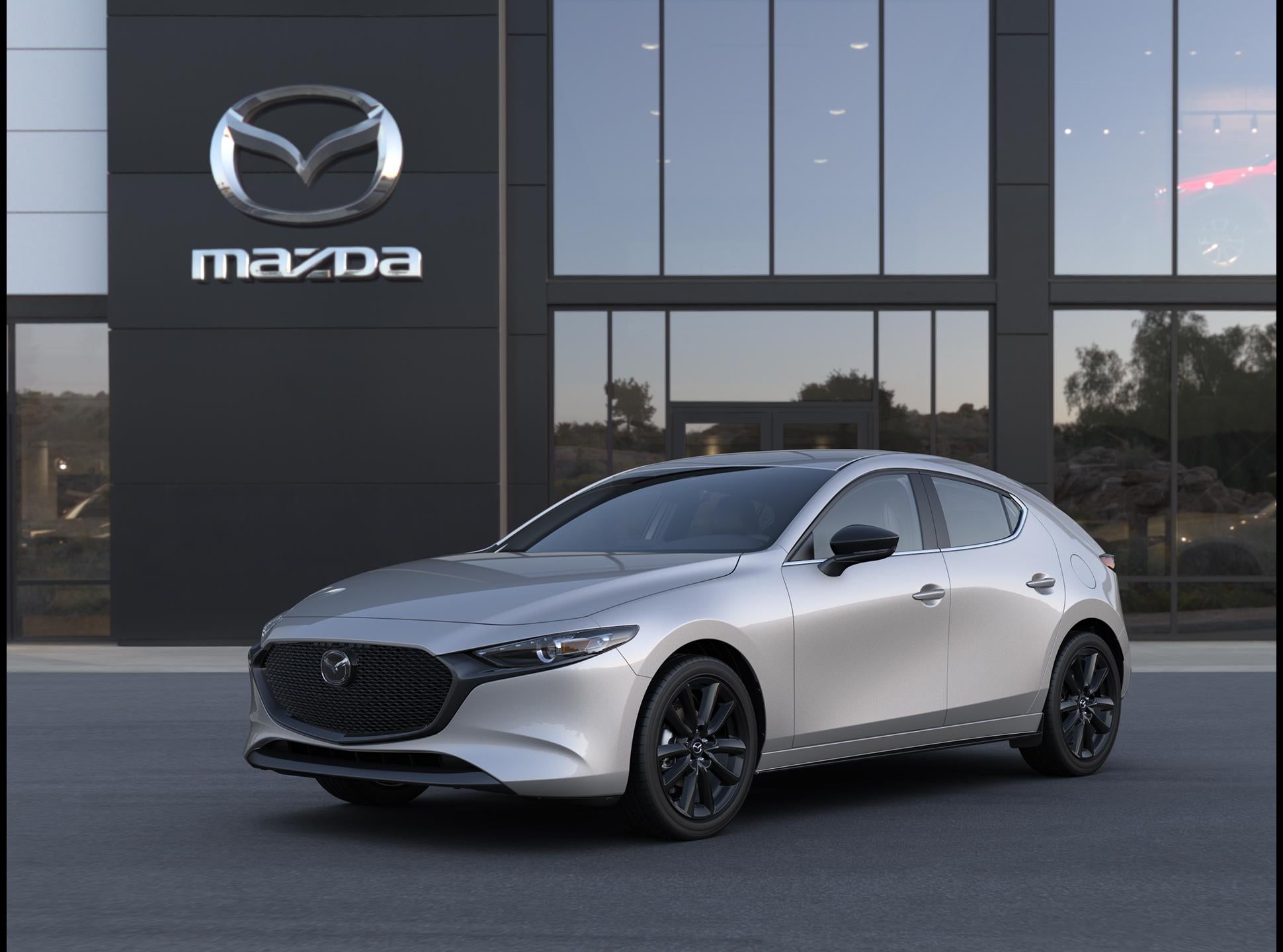 2026 Mazda Mazda3 Hatchback 2.5 S Select Sport in Platinum Quartz Metallic — front three-quarter view