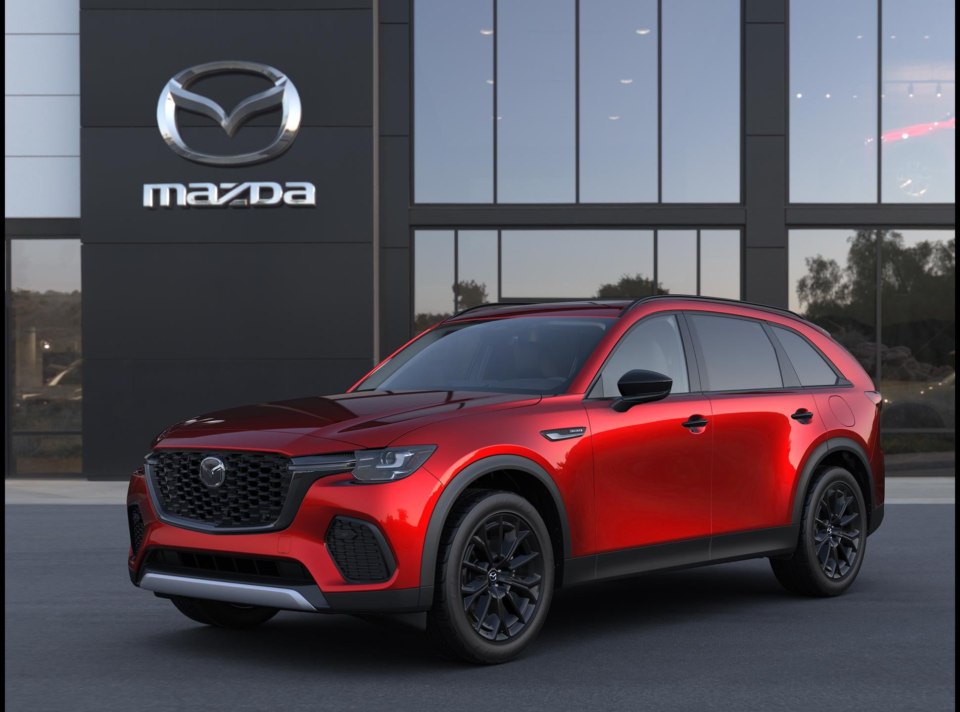 2026 Mazda Mazda CX-70 3.3 Turbo Premium AWD in Soul Red Crystal Metallic — front three-quarter view