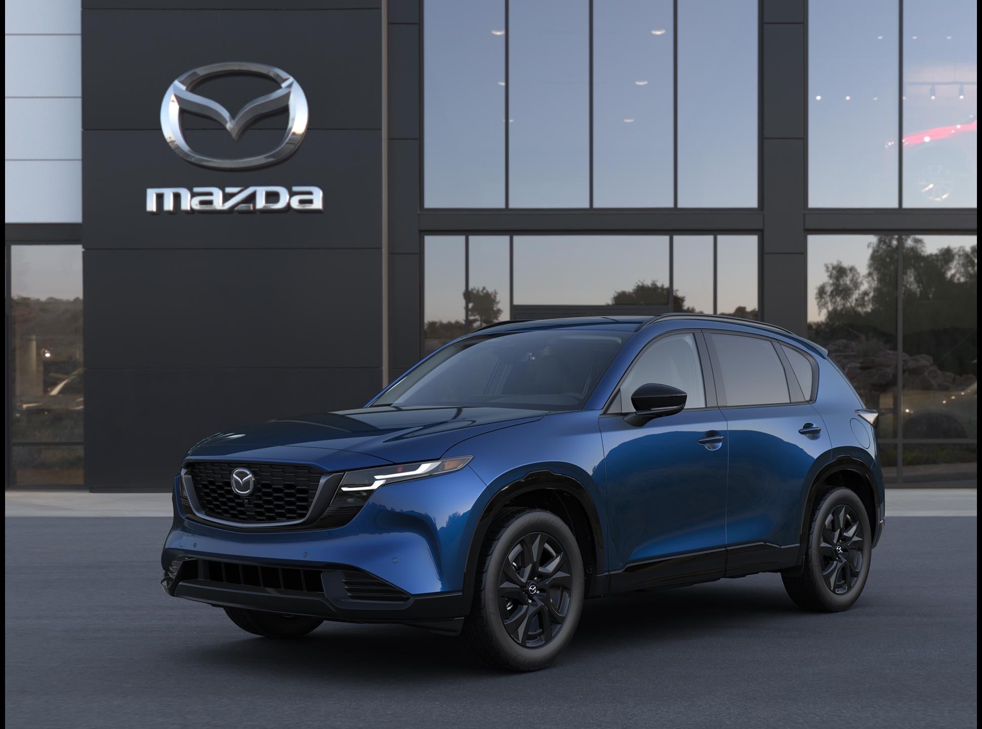 2026 Mazda Mazda CX-5 2.5 S Premium Plus AWD in Navy Blue Mica — front three-quarter view
