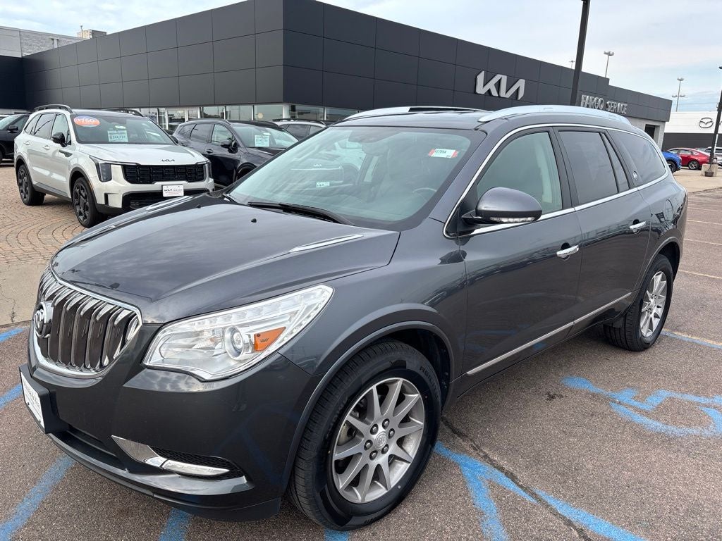 2014 Buick Enclave Leather Group in Cyber Gray Metallic — front three-quarter view