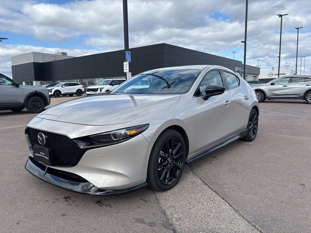 2025 Mazda Mazda3 2.5 Turbo Premium Plus Package in Quartz Metallic — front three-quarter view